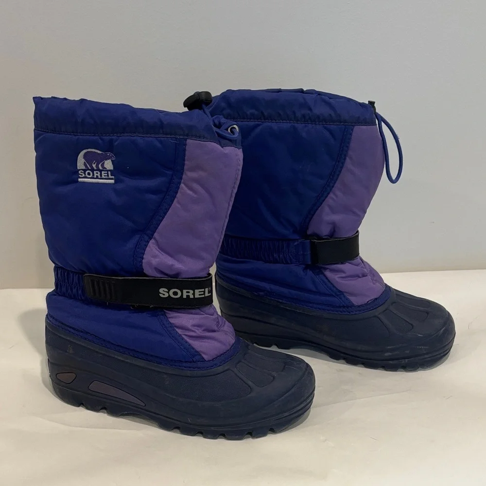 Sorel Flurry Blue and Lavender Winter Snow Boots
